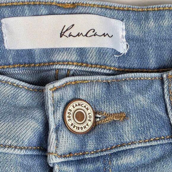 KanCan High Rise Skinny Jeans 7/27 Light Wash Distressed - Picture 8 of 13